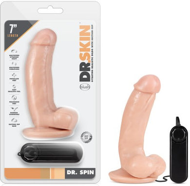 7 Inch Gyrating Realistic Dildo (Vanilla) - LOVEBEE