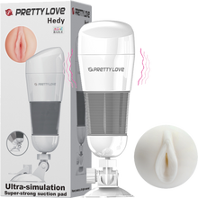 Load image into Gallery viewer, Hedy Ultra Stimulation Vibrating Masturbator (White)
