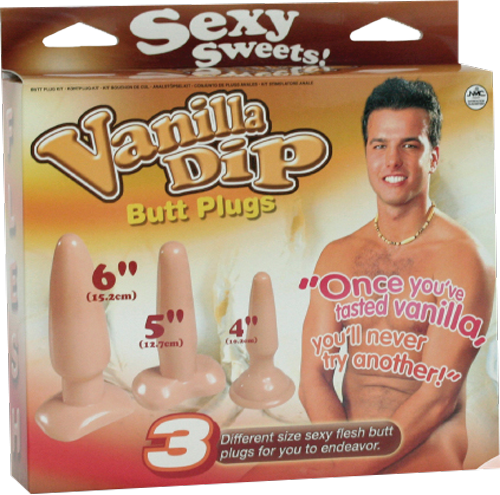 Vanilla Dip Butt Plugs (Flesh)