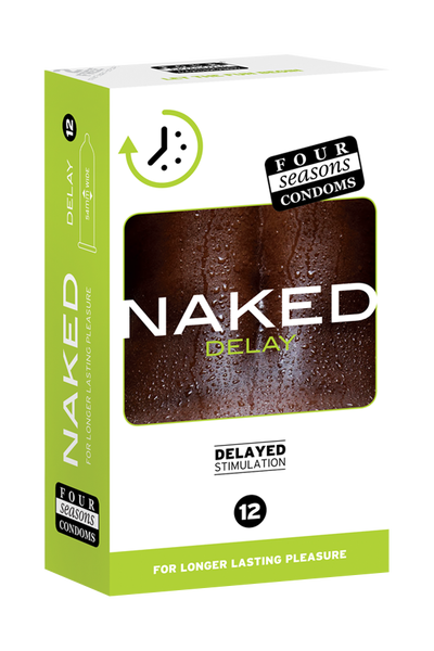 Four Seasons Naked Delay 12's Latex Male Condoms 54mm