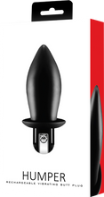 Load image into Gallery viewer, Humper Vibrating Anal Butt Plug Silicone Rechargeable Rounded Black
