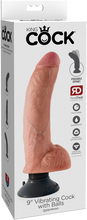 Load image into Gallery viewer, 9&quot; Vibrating Cock With Balls (Flesh)
