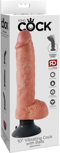 Load image into Gallery viewer, 10&quot; Vibrating Cock With Balls (Flesh)
