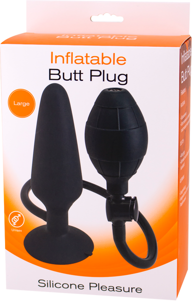 Inflatable Butt Plug- Large (Black)