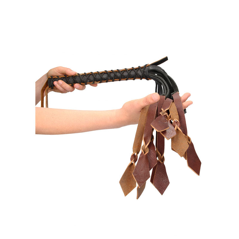 OUCH! Italian Leather 12 Stylish Tails & 12 Inch Handle