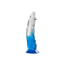Load image into Gallery viewer, Two Tone 6" PVC Dong in Clear/Blue
