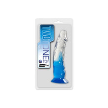 Load image into Gallery viewer, Two Tone 6" PVC Dong in Clear/Blue
