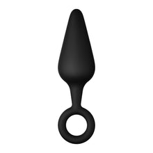 Load image into Gallery viewer, F-10: SILICONE PLUG W/ PULL RING BLACK L

