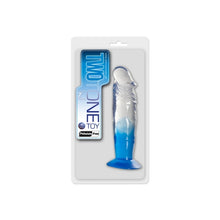 Load image into Gallery viewer, Two Tone 7" PVC Dong in Clear/Blue
