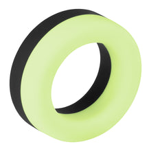 Load image into Gallery viewer, F-19: 100% LIQUID SILICONE 2 TONE C-RING BLACK/GLOW
