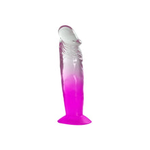 Load image into Gallery viewer, Two Tone 7" PVC Dong in Clear/Purple
