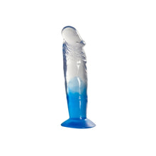 Load image into Gallery viewer, Two Tone 7" PVC Dong in Clear/Blue
