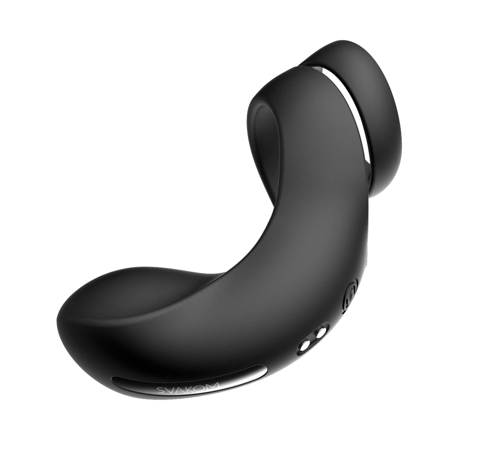 Svakom Benedict Black Couples Rechargeable Cock Ring Penis Sex Toy