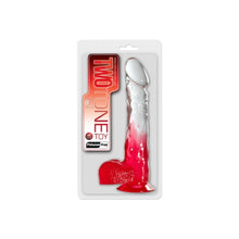Load image into Gallery viewer, Two Tone 8" PVC Dong in Clear/Red
