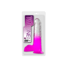 Load image into Gallery viewer, Two Tone 7" PVC Dong in Clear/Purple
