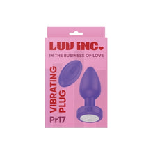 Load image into Gallery viewer, Pr17: VIBRATING PLUG W/ REMOTE - PURPLE

