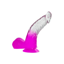 Load image into Gallery viewer, Two Tone 6" PVC Dong in Clear/Purple
