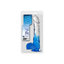 Load image into Gallery viewer, Two Tone 8" PVC Dong in Clear/Blue

