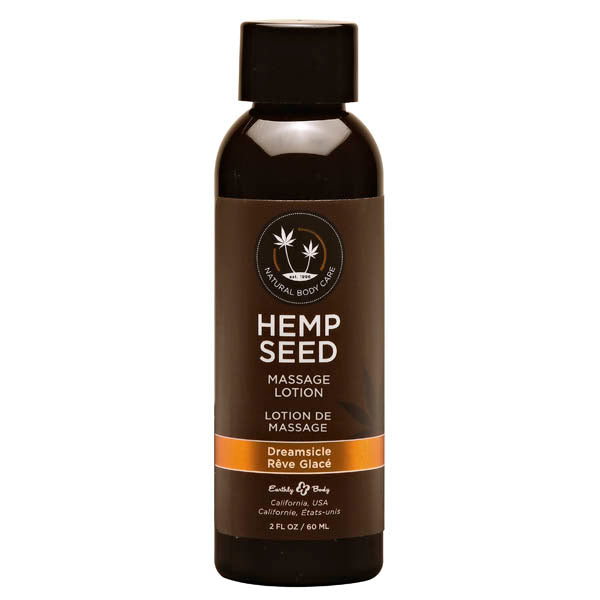 EARTHLY BODY Hemp Seed Massage Lotion Dreamsicle Tangerine & Plum Scented 59ml