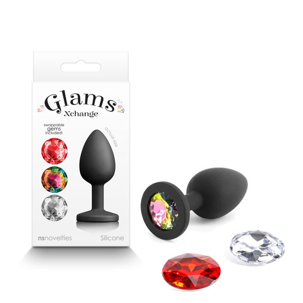 Glams Xchange Round Anal Butt Plug Jewel Small
