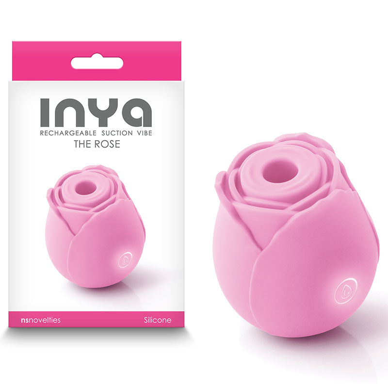 INYA The Rose Clitoral Stimulator Pink Air Pulse Sucker Vibrator USB Sex Toy