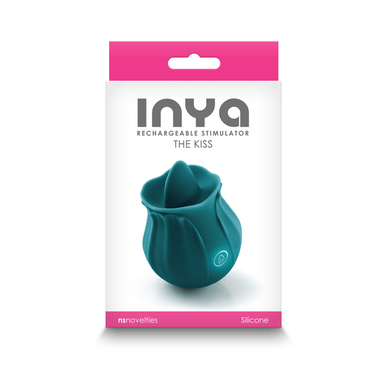 INYA The Kiss Teal USB Rechargeable Clitoral Stimulator Tongue Licker