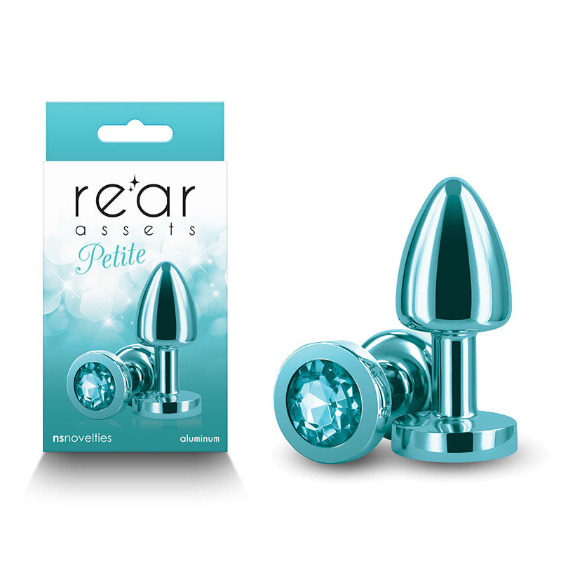 Rear Assets Petite Anal Jewel Plug Teal