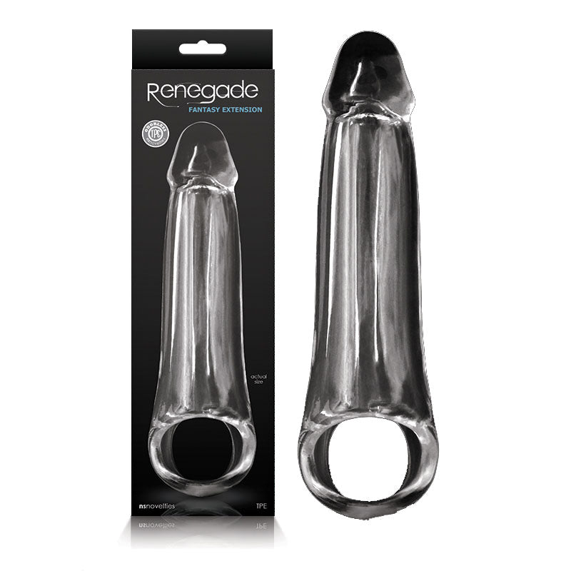 Renegade Fantasy Extension Clear Large Penis Extension Sleeve