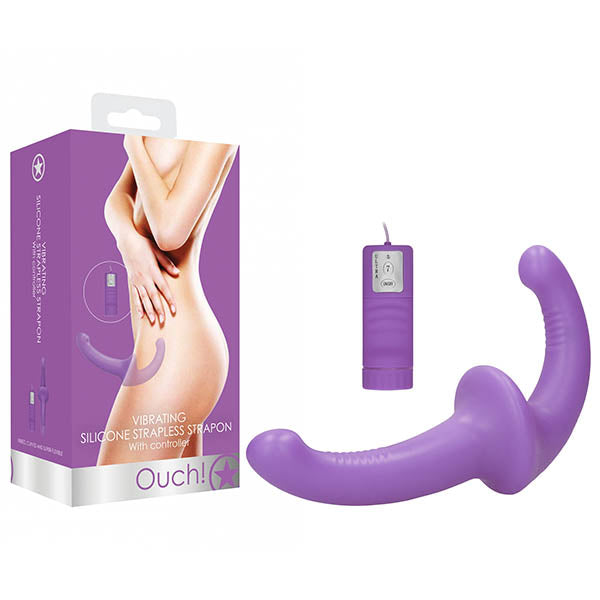 OUCH! Vibrating Silicone Strapless Strap-On