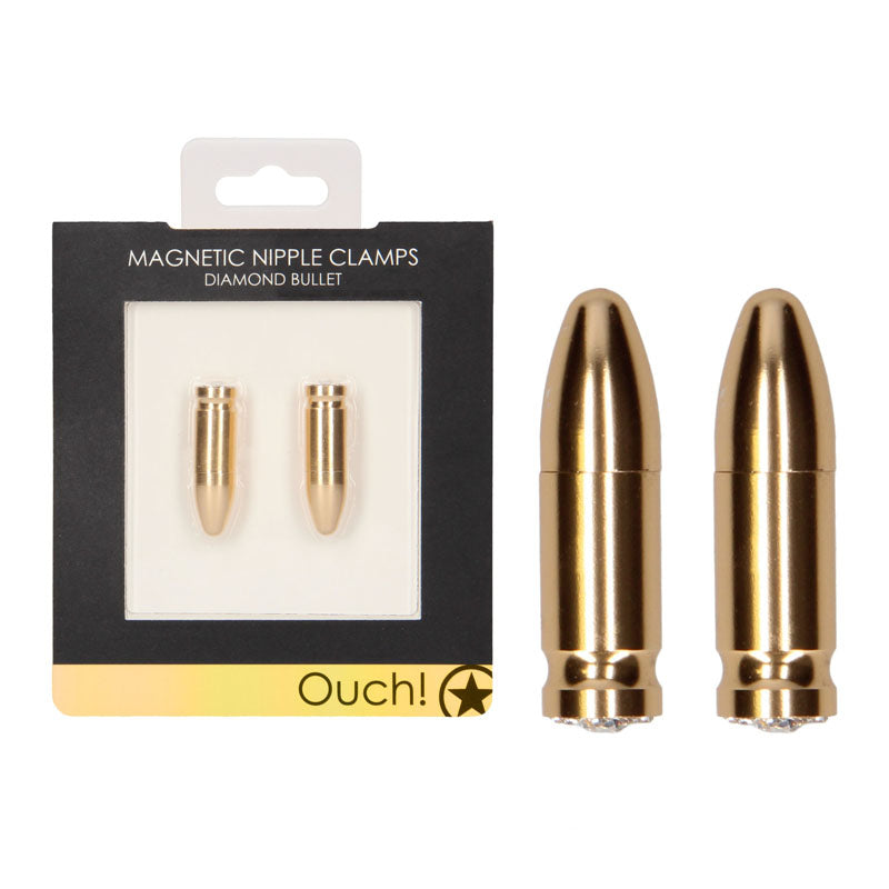 OUCH! Magnetic Nipple Clamps - Diamond Bullet