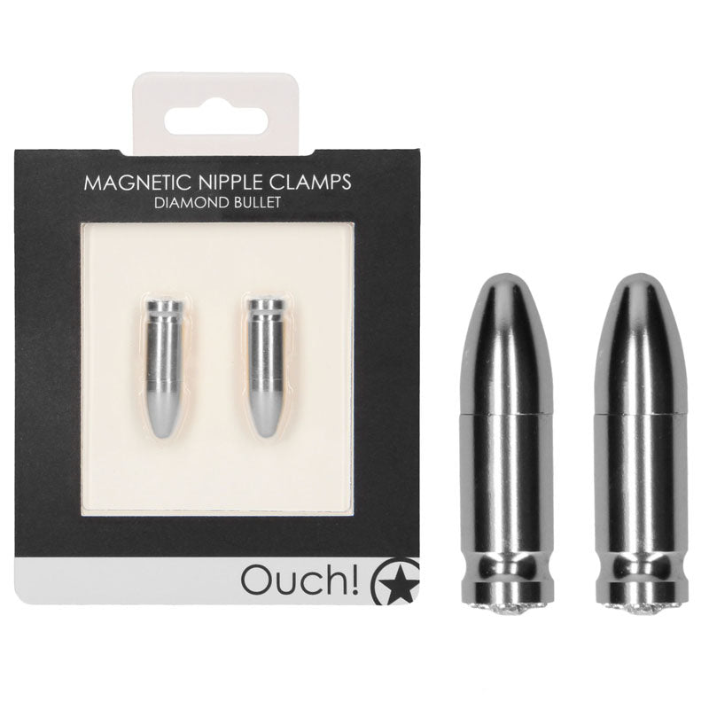 OUCH! Magnetic Nipple Clamps - Diamond Bullet
