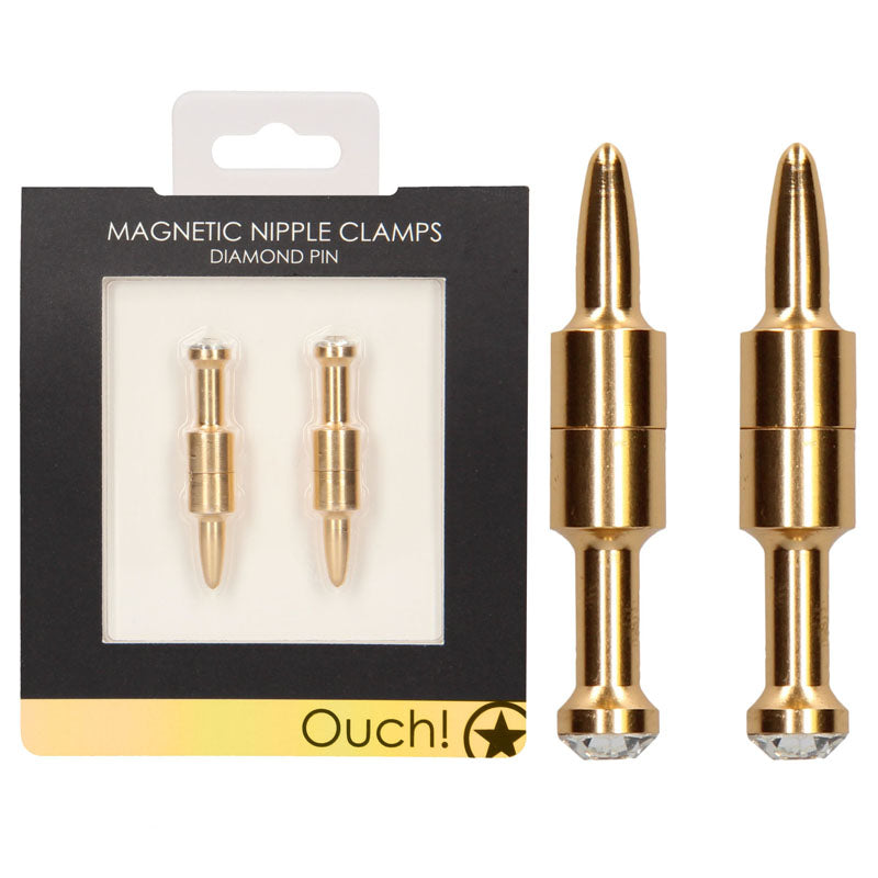 OUCH! Magnetic Nipple Clamps - Diamond Pin