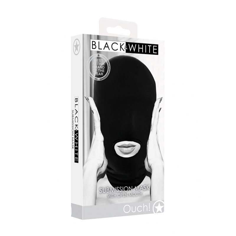 Ouch! BDSM Submission Mask With Open Mouth Bondage