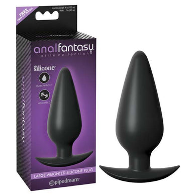 Anal Fantasy Elite Collection Large Weighted Silicone Plug - LOVEBEE