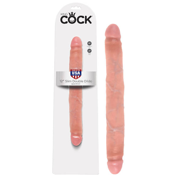 King Cock 12'' Slim Double Dildo