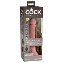 Load image into Gallery viewer, King Cock Elite 7&#39;&#39; Vibrating Dual Density Remote Control Suction Dildo Sex Toy
