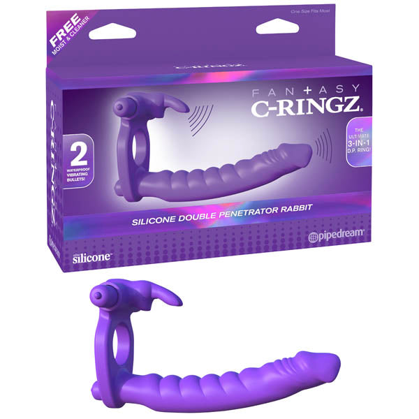 Fantasy C-ringz Silicone Double Penetrator Rabbit
