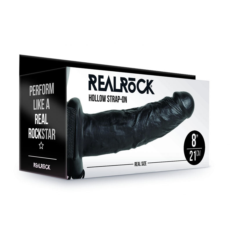 REALROCK Hollow Strap-on - 20.5 cm Black