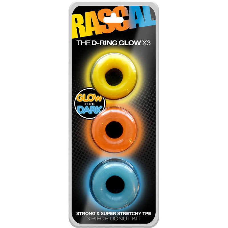 Rascal The D-Ring Glow X3 Penis Cock Ring