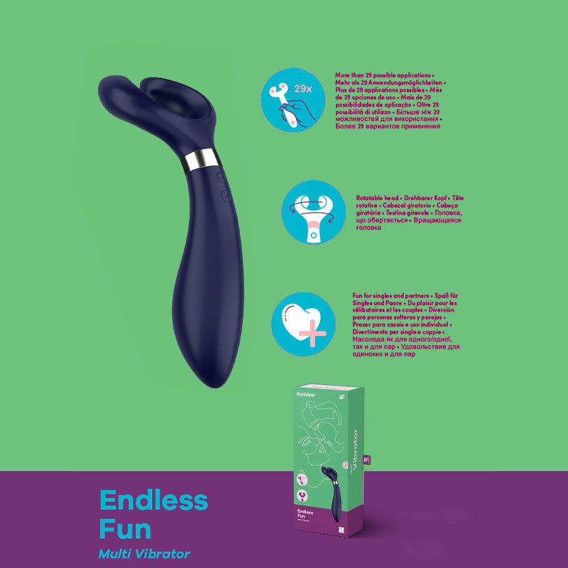 Satisfyer Endless Fun Couples Vibrator Rechargeable Blue
