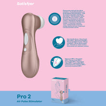 Load image into Gallery viewer, Satisfyer Pro 2 G2 Clitoral Air Pulse Stimulator Clit Sucker Vibrator
