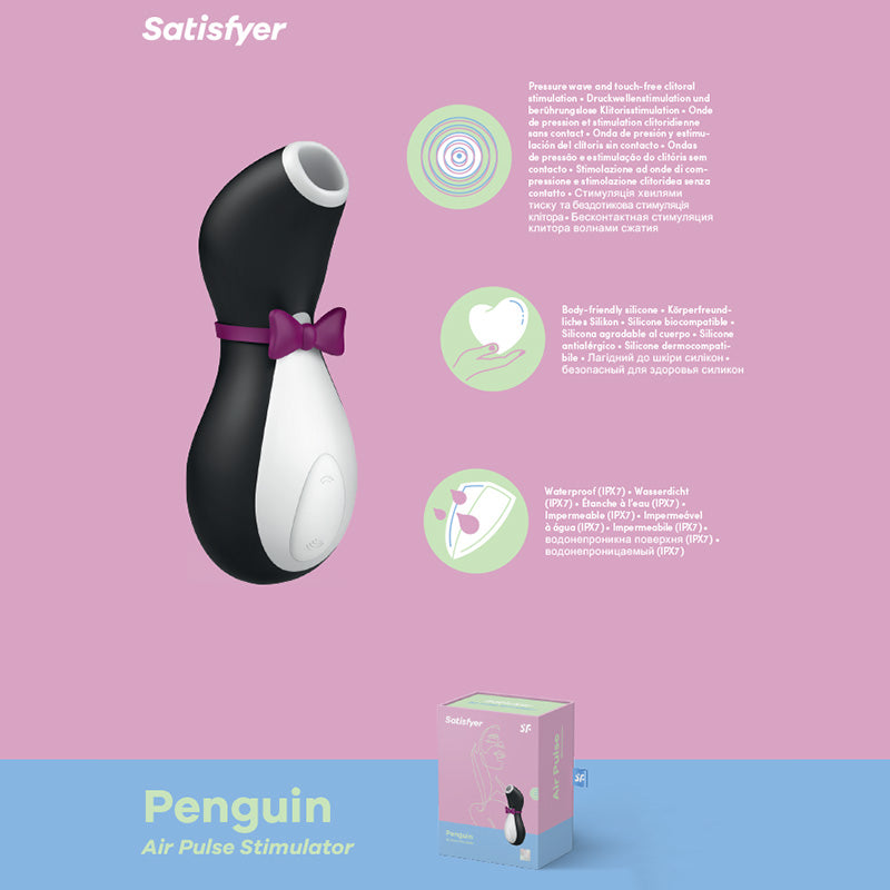 Satisfyer Penguin Clitoral Stimulator Air Pulse Vibrator USB Sex Toy