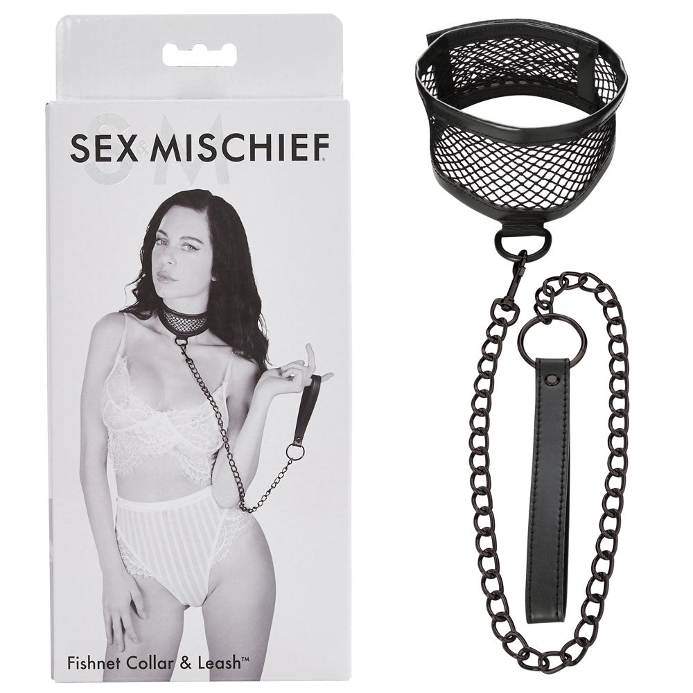 Sex & Mischief Fishnet Collar and Leash