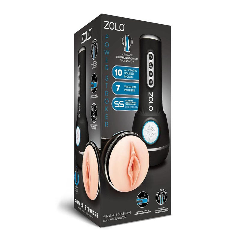 Zolo Power Vibrating AUTO Male Masturbator 3D Stroker Thrusting Pussy Sex Toy